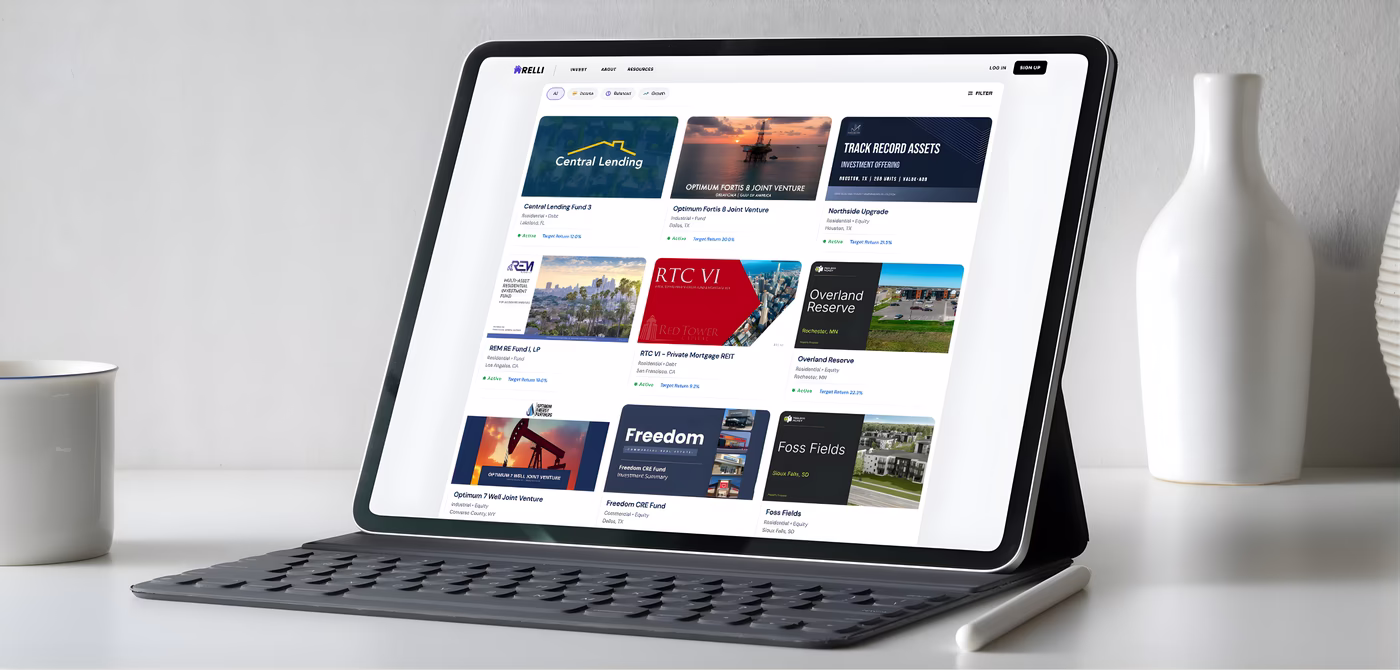 Relli investment platform - explore deals